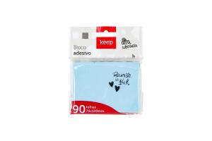 Bloco Adesivo Lembretes 75mmx100mm 90 Folhas - Keep