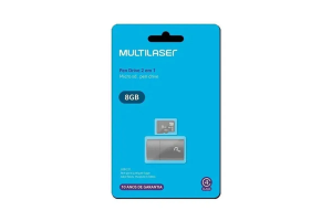 Leitor USB 2x1 Multilaser+Cartão Micro SD 8GB Classe 4 MC161