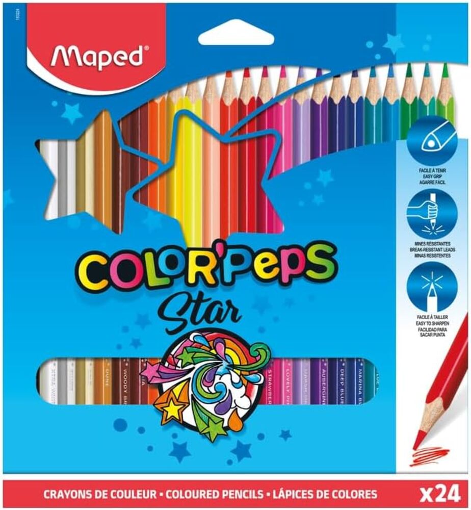 Lápis de Cor Colorpeps 24 Cores - Maped