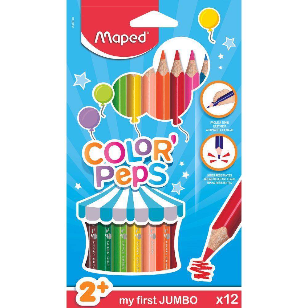 Lápis de Cor Colorpeps Jumbo 12 Cores - Maped