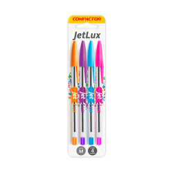 Caneta Esferográfica Jet Lux 1.0mm Jumbo 4 Cores - Compactor