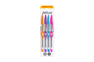 Caneta Esferográfica Jet Lux 1.0mm Jumbo 4 Cores - Compactor