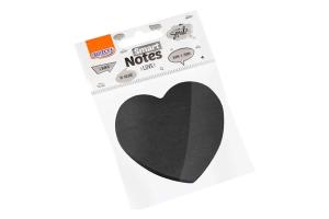 Bloco Adesivo Lembrete Preto Smart Note Love Coração 50 Folhas - Brw