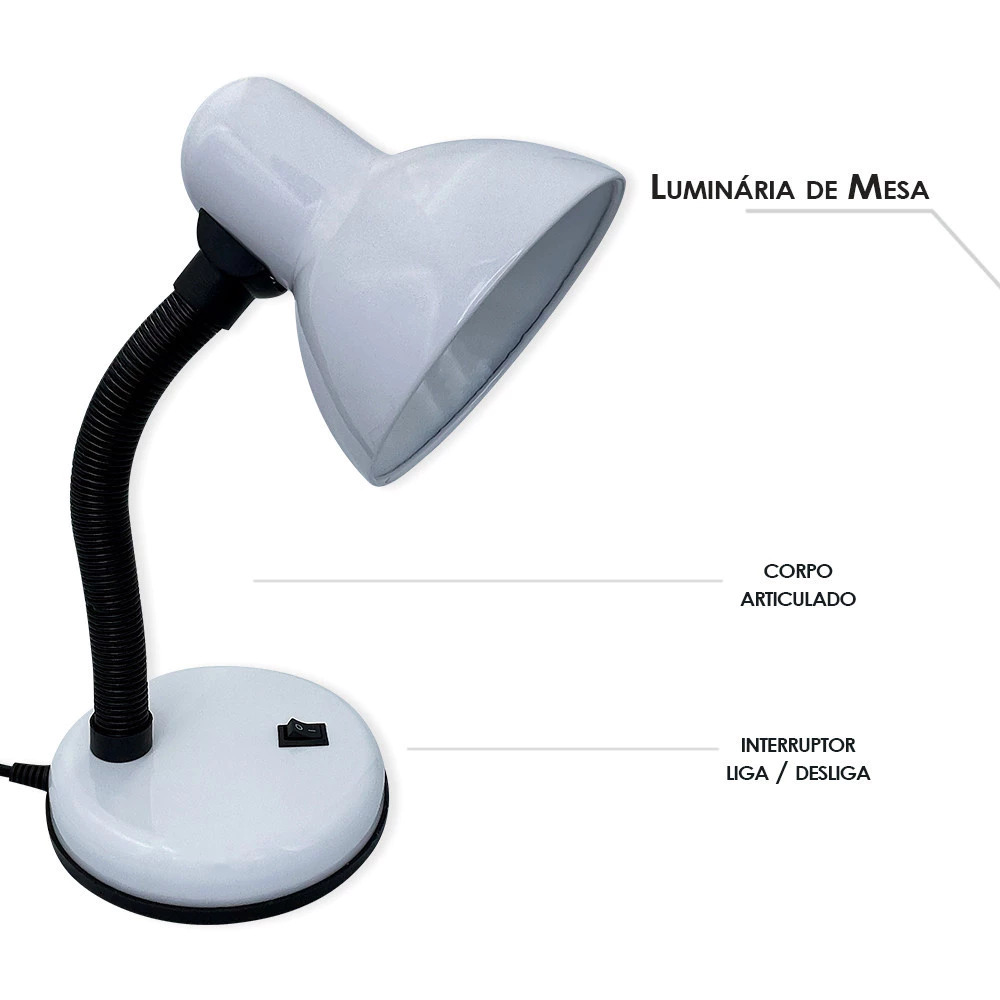 Luminária de Mesa Flexível 30cm