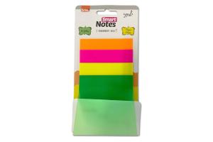 Bloco Adesivo Lembrete Transparente Neon Smart Notes 75Mmx75Mm 40 Folhas - Brw