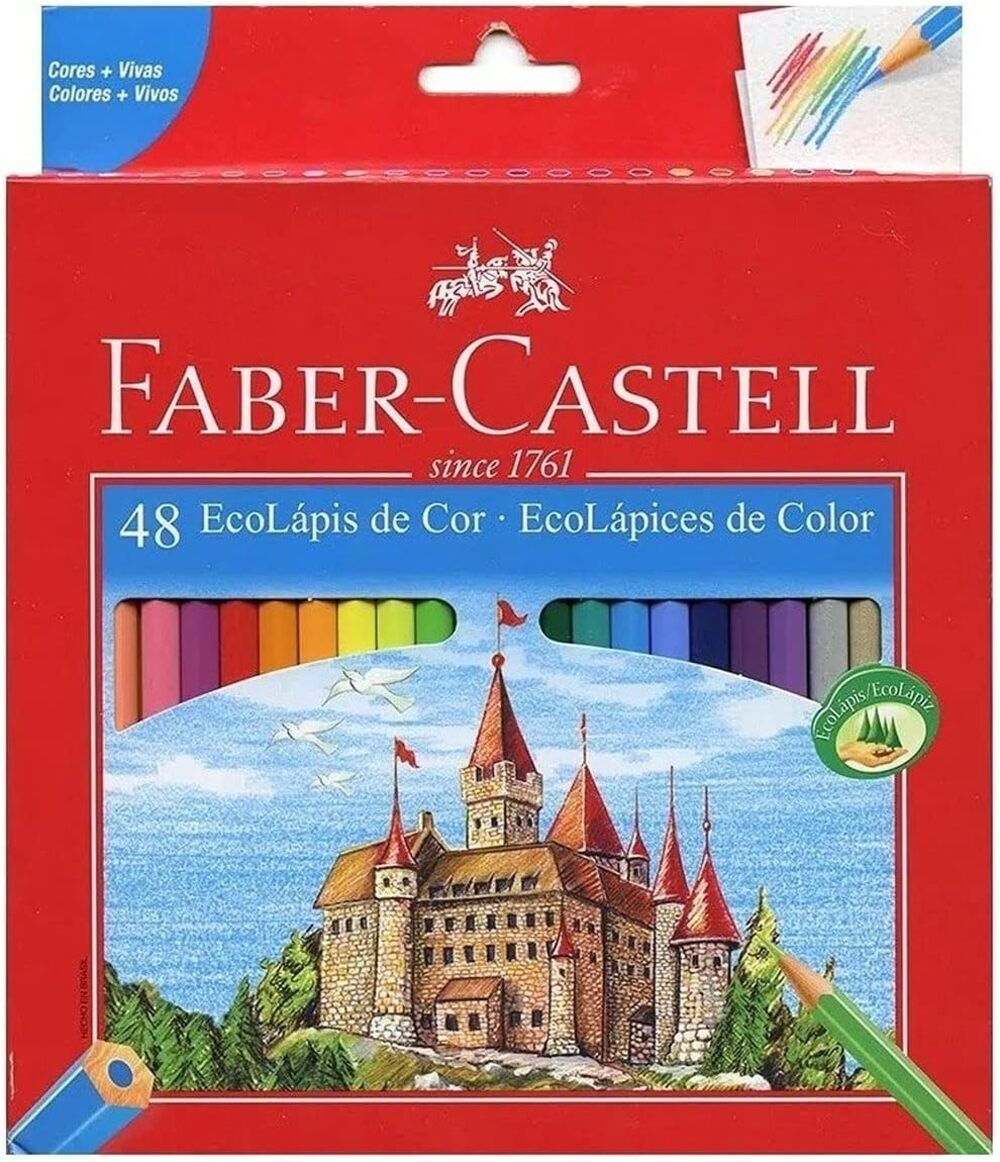 Lápis de Cor Ecolapis 48 Cores - Faber Castel