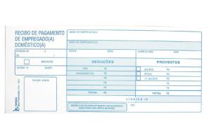 Bloco Recibo De Pagamento Empregado Doméstico 204Mmx94Mm 50 Folhas - Tamoio