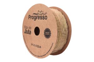 Fita de Natal Aramada Flor de Natal e Pinhas Com Glitter 63mm x10metros - Progresso